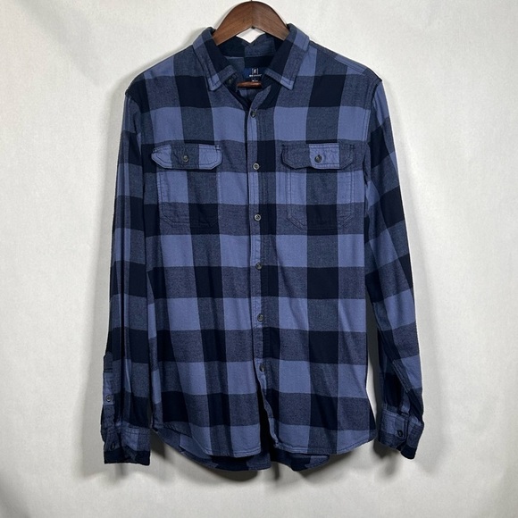 2 for$15 George Blue Checkered Men’s Size L 42-44 - Picture 1 of 10